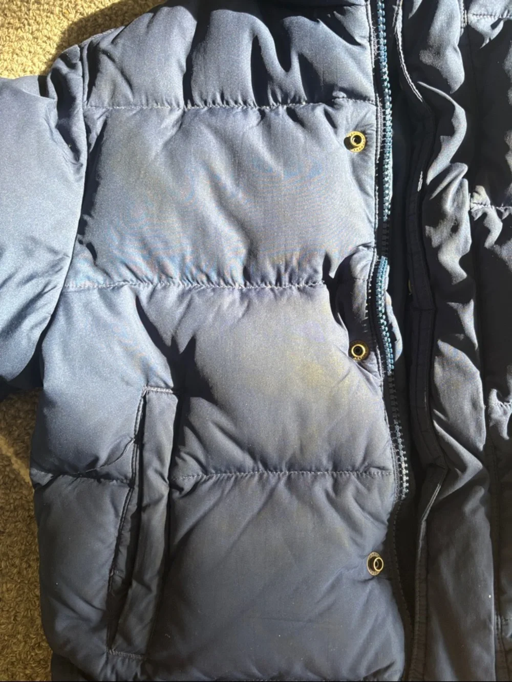 Polo Ralph Lauren Kids Navy Blue Quilted Puffer Jacket boys size 8/10